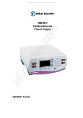 Fisher Scientific Fisher Biotech FB200-2 Bedienungsanleitung