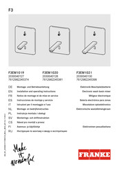 Franke 2030040130 Montage- Und Betriebsanleitung