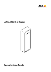 Axis A4020-E Installationsanleitung