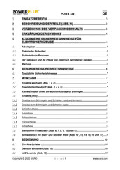 Powerplus POWX1341 Bedienungsanleitung