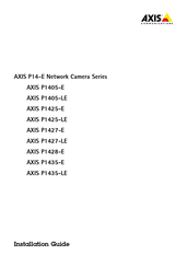 Axis Communications P14-E-Serie Installationsanleitung