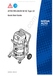 Nilfisk ALTO ATTIX 995-0H/M SD XC 22 Schnellstartanleitung
