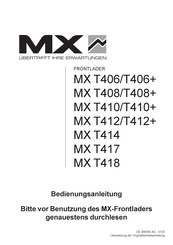 MX T418 Bedienungsanleitung