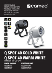 Cameo Q SPOT 40 COLD WHITE Bedienungsanleitung