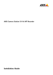 Axis Communications Camera Station S1116 Installationsanleitung