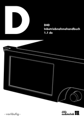 d&b audiotechnik D40 Inbetriebnahmehandbuch