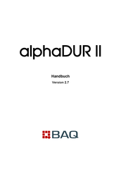 BAQ alphaDUR II Handbuch
