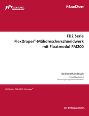 MacDon FlexDraper FD2 Serie Bedienerhandbuch