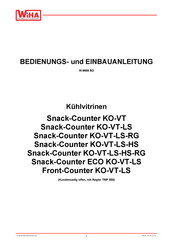 Wiha Snack-Counter KO-VT-LS-RG Bedienungs- Und Einbauanleitung