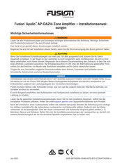Garmin Fusion Apollo AP-DA214 Installationsanweisungen
