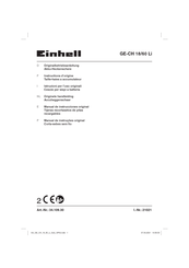 Einhell GE-CH 18/60 Li Originalbetriebsanleitung