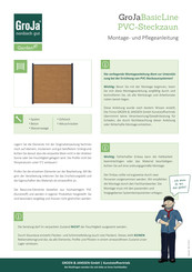 GroJa BasicLine Montage- Und Pflegeanleitung