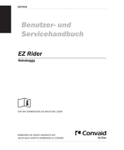 Etac Convaid EZ Rider Benutzer- Und Servicehandbuch