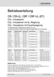 Binder CBF170-120V-O Betriebsanleitung