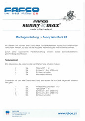 Fafco Sunny Max Montageanleitung