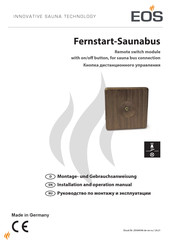 EOS Fernstart-Saunabus Montage- Und Gebrauchsanweisung