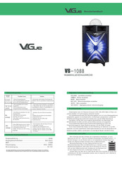 VeGue VS-1088 Benutzerhandbuch