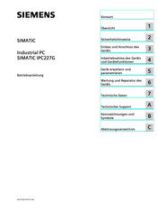 Siemens SIMATIC IPC227G Betriebsanleitung