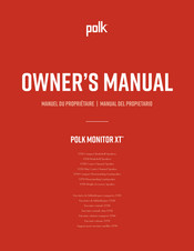 Polk Monitor XT20 Benutzerhandbuch