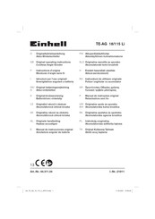 EINHELL TE-AG 18/115 Li Originalbetriebsanleitung