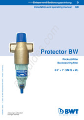 BWT Protector BW-Serie Einbau- Und Bedienungsanleitung