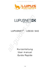 LUPUS-Electronics LUPUSNET LE940 Kurzanleitung