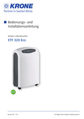 Krone ETF 460 Eco Bedienungs- Und Installationsanleitung