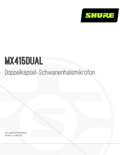 Shure MX415DUAL Bedienungsanleitung