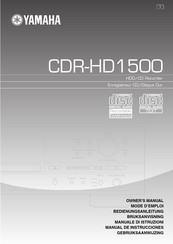 Yamaha CDRHD1500 Bedienungsanleitung