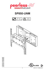 peerless-AV SMARTMOUNT SP850-UNM Montageanleitung