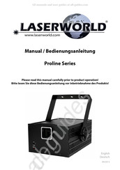 Laserworld PRO-700RGB advanced Bedienungsanleitung