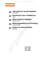 Franke FGL 9014 Bedienungsanleitung Und Einrichtung