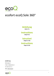 ecofort ecoQ Sole 360 Anleitung