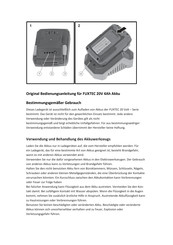 Fuxtec Li-Ion Original Bedienungsanleitung