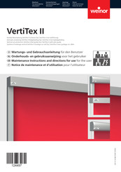 Weinor VertiTex II Wartungs- Und Gebrauchsanleitung