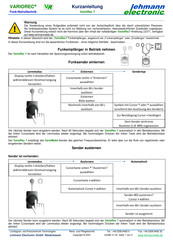 Lehmann electronic VARIOREC 7 Kurzanleitung