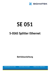 SIGMATEK SE 051 Betriebsanleitung