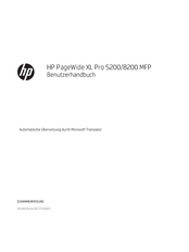 HP PageWide XL Pro 8200 MFP Benutzerhandbuch