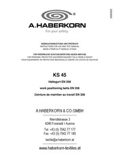 A.HABERKORN KS 45 Gebrauchsanleitung Und Prüfbuch