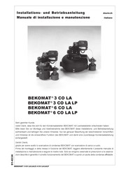 Beko BEKOMAT 6 CO LA LP Installation Und Betriebsanleitung
