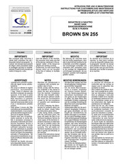 Pedrazzoli BROWN SN 255 Betriebs- Und Wartungsanleitung