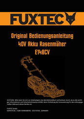 Fuxtec E148CV Original Bedienungsanleitung
