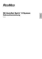 ResMed S8 AutoSet Spirit II Gebrauchsanweisung