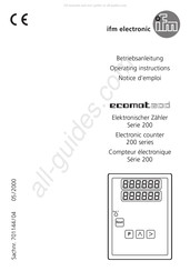 IFM Electronic ecomat 200 Serie Betriebsanleitung
