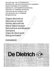 De Dietrich DHD498XE1 Gebrauchs- Und Installationsanweisung