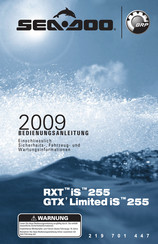 BRP sea-doo RXT iS 255 2009 Bedienungsanleitung