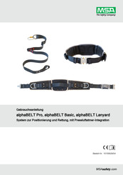 MSA alphaBELT Basic Gebrauchsanleitung