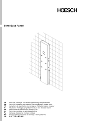 HOESCH SenseEase Paneel Planungs-, Montage- Und Bedienungsanleitung