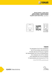 Vimar ELVOX Videocitofonia 7559/M Installationsanleitung