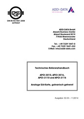 Addi-Data APCI-3016 Technisches Referenzhandbuch